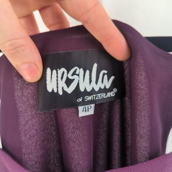 VTG Ursula of Switzerland Dress Womens 4 Petite Purple Whimsigoth Witchy 90s - Picture 3 of 10